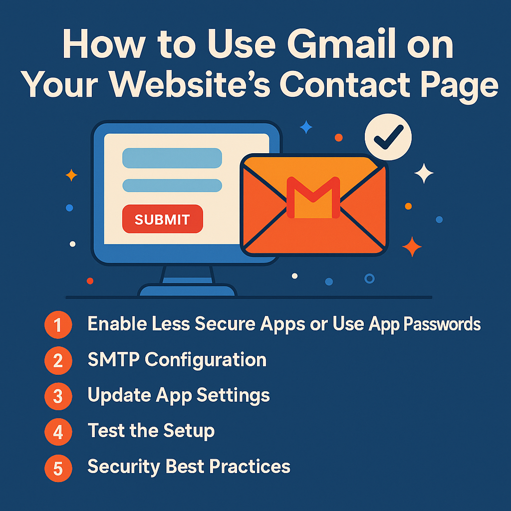 How to Use Gmail on Your Website Contact Page to Receive Emails