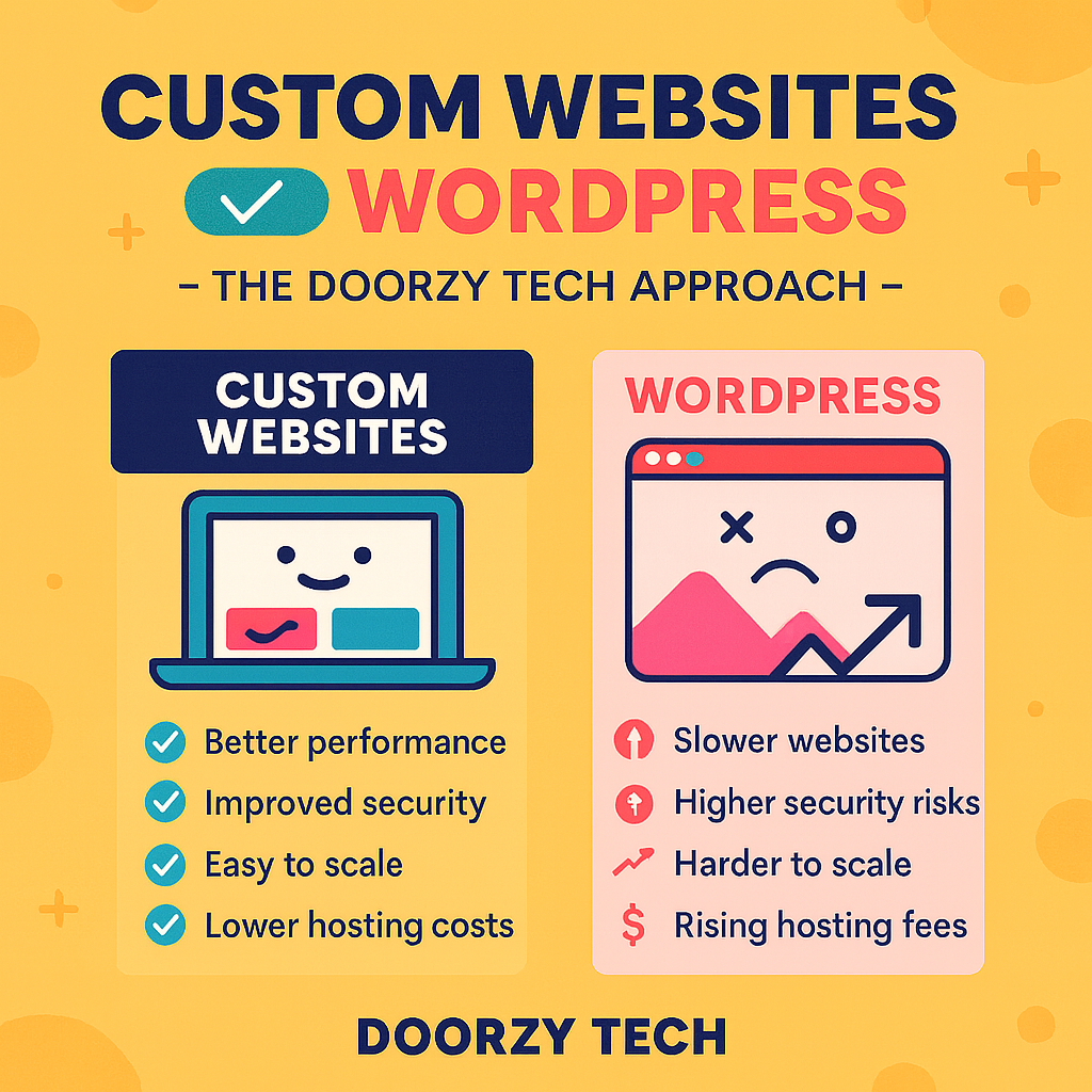Doorzy Tech Can Build WordPress Websites, But We Don’t Recommend It